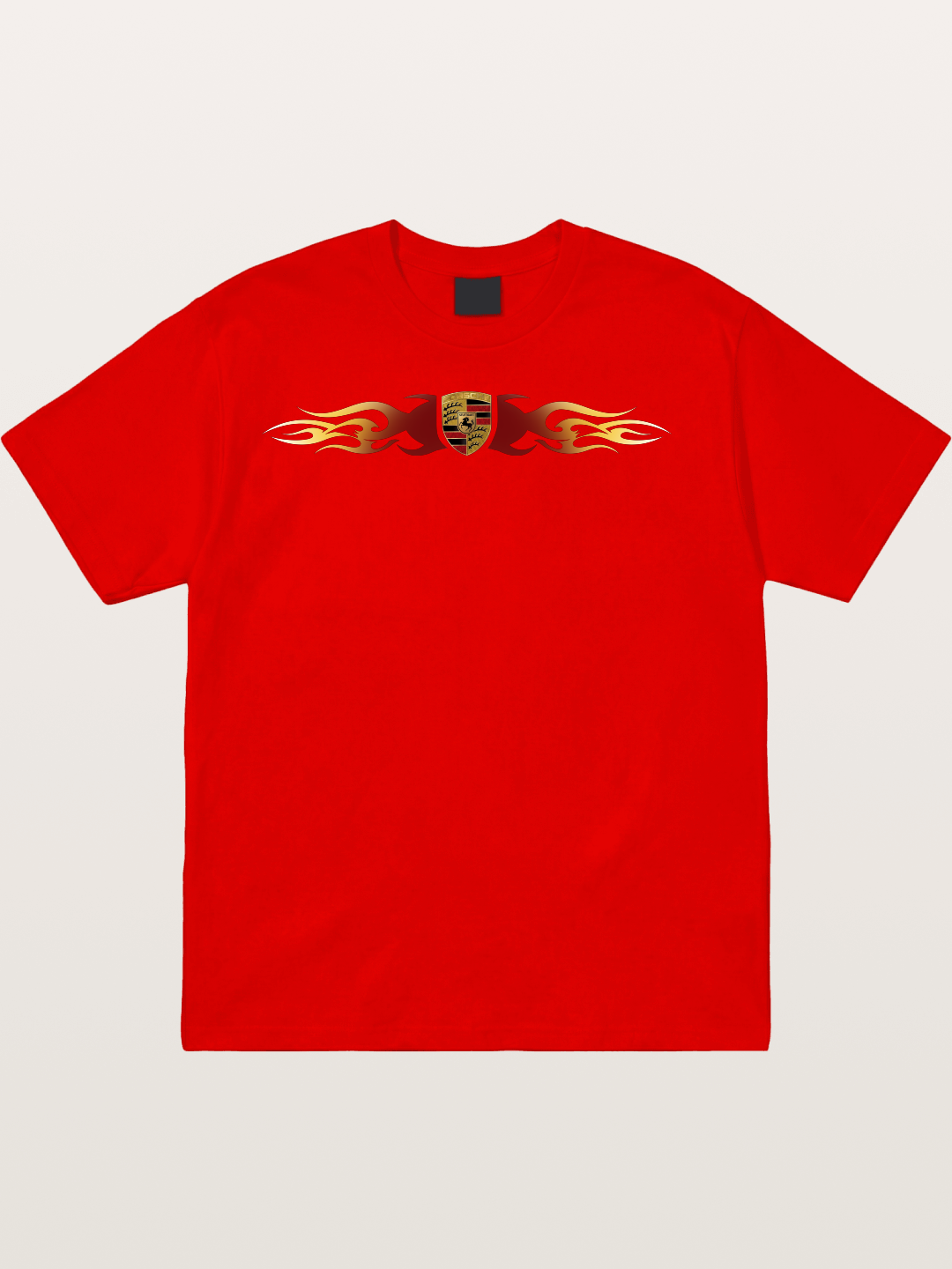 Porsche Crest Flame Stripe Cotton T-shirt