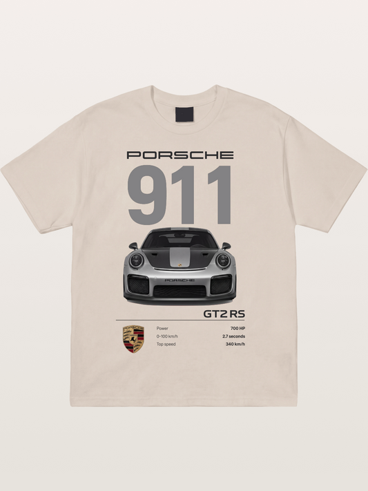 Porsche 911 GT2RS Front View Specs Cotton T-shirt