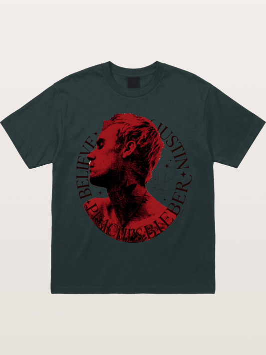 Justin Bieber Believe Circle Art Gildan T-shirt