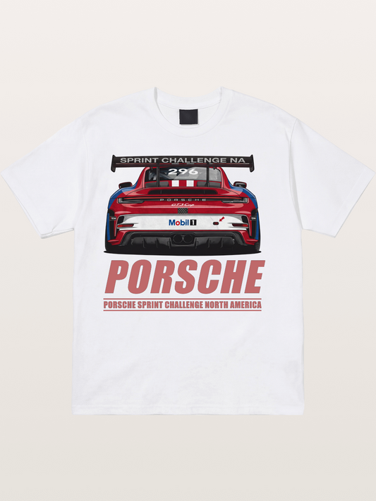Porsche 911 Sprint Challenge Rear Cotton T-shirt