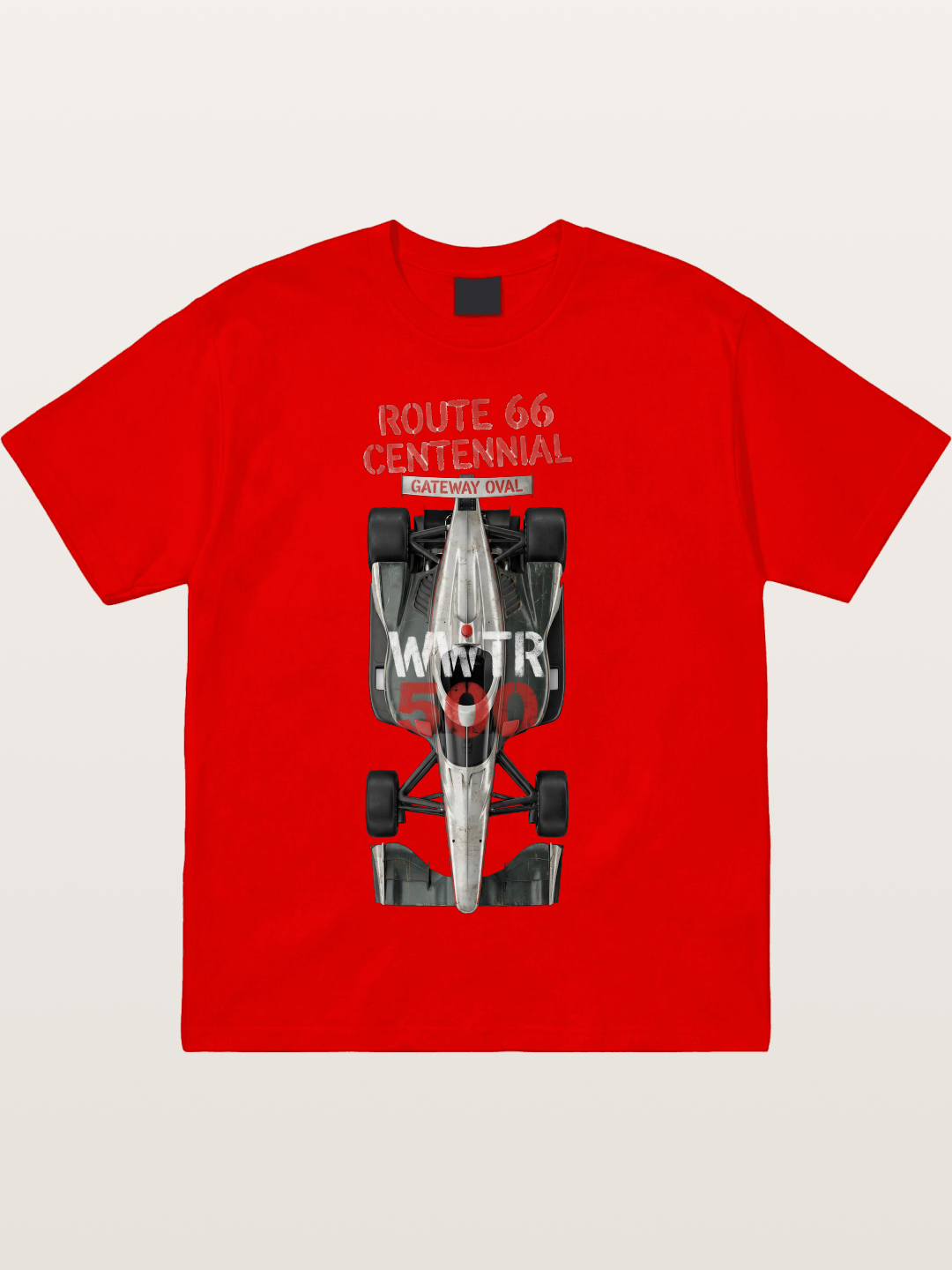 Back View Route66 IndyCar Cotton T-shirt