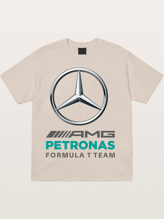 F1 Mercedes Petronas Team Logo Cotton T-shirt
