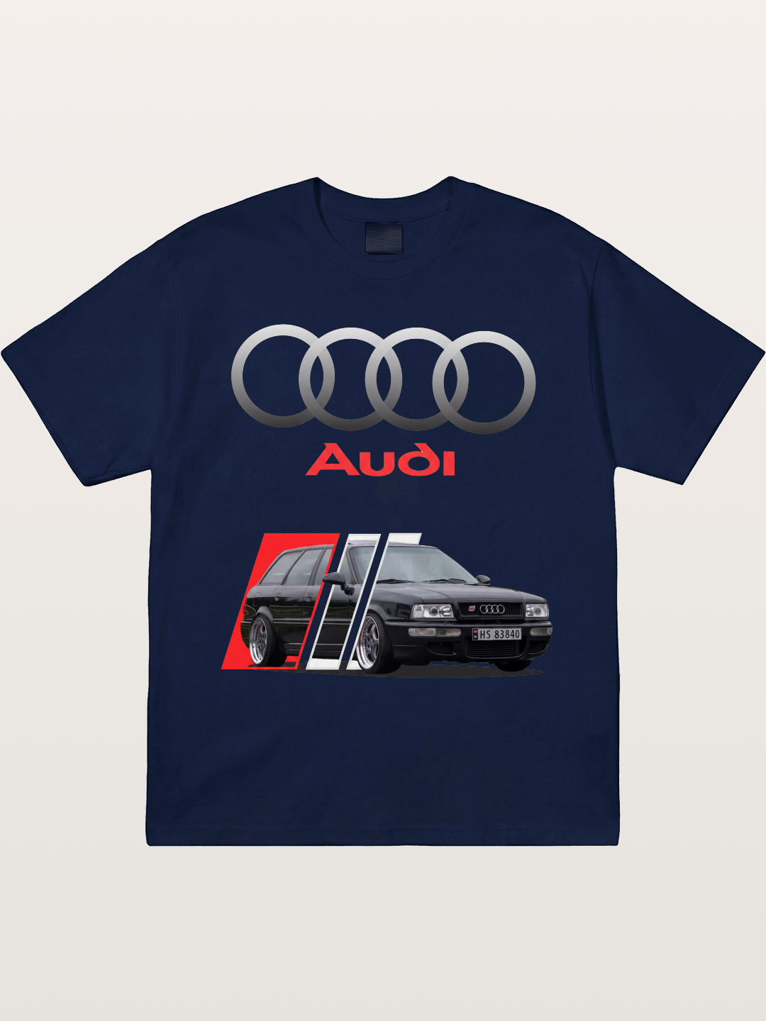 Audi Retro Car Split Design Gildan T-shirt