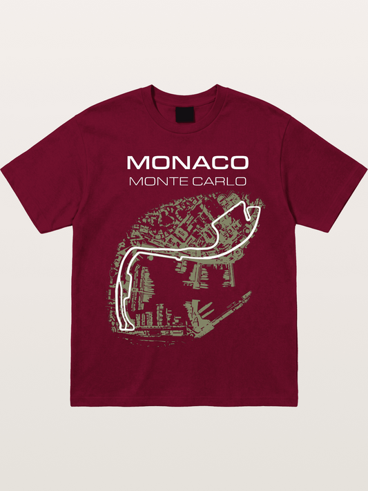 Monaco Grand Prix Vintage City Circuit Map Gildan T-shirt