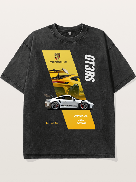 Dual 911 GT3 RS Poster Washed T-shirt