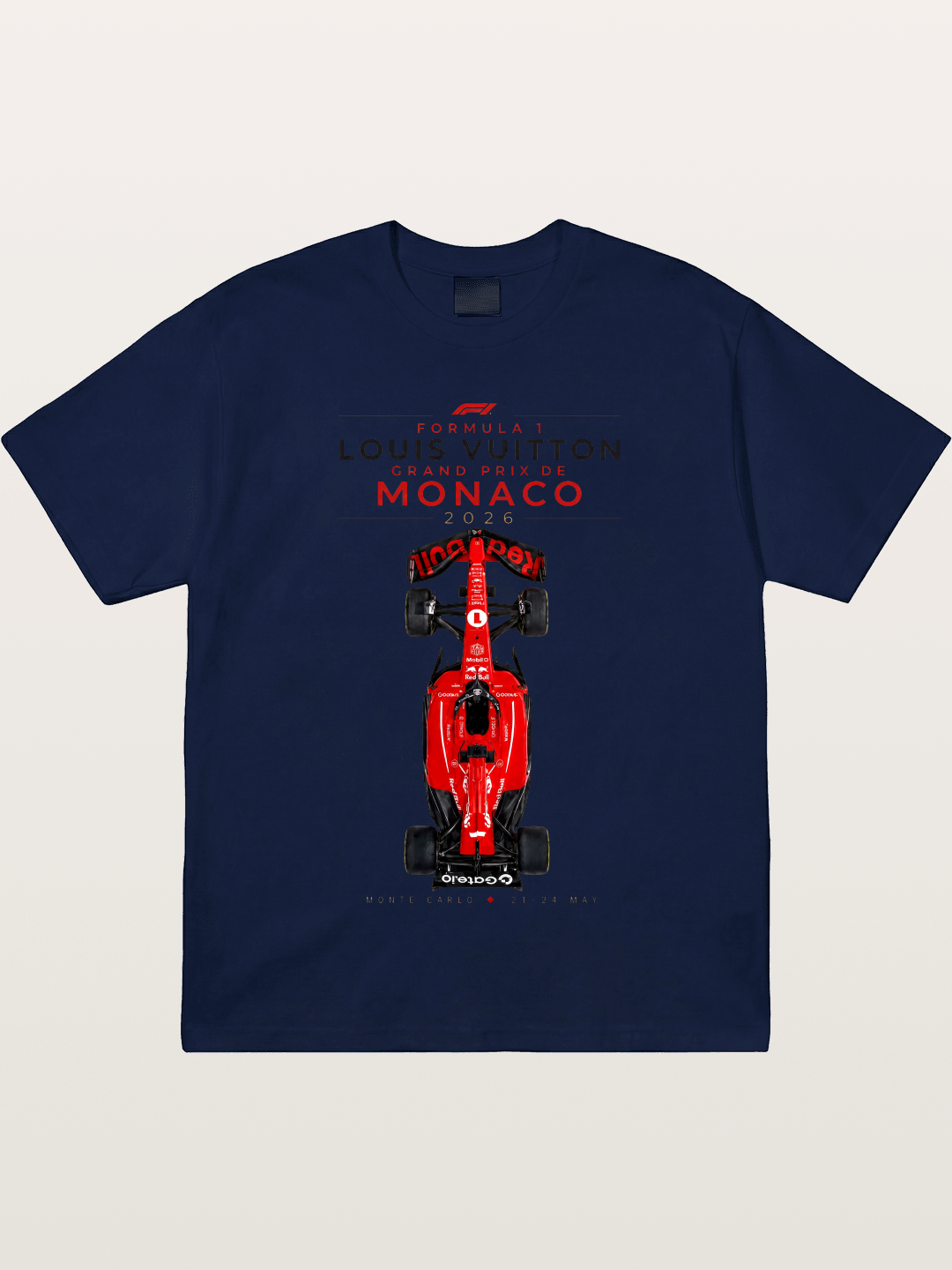 LV Monaco F1 Red Race Car Gildan T-shirt