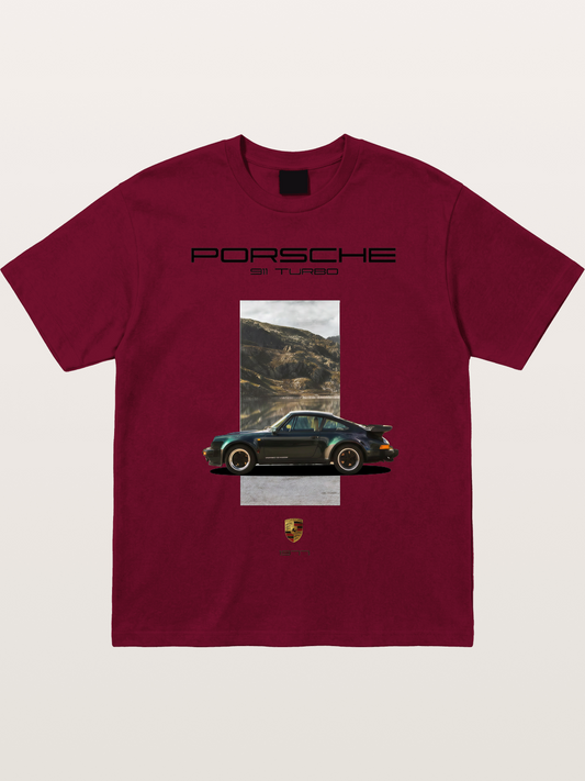 Vintage 911 Turbo Mountain Print Gildan T-shirt
