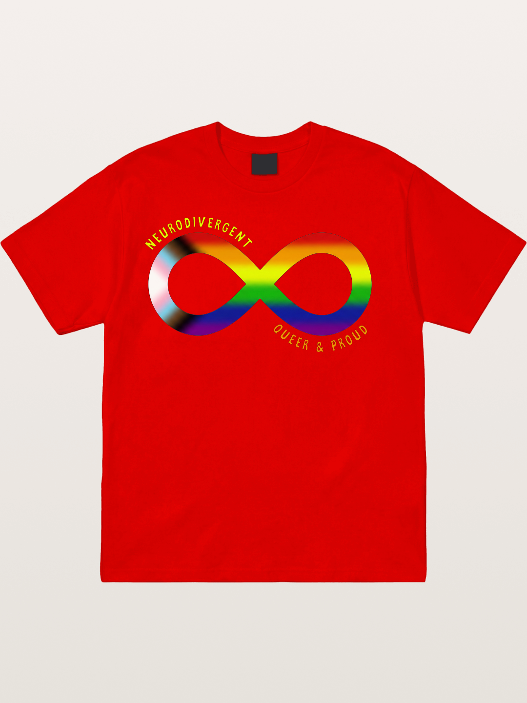 Neurodivergent Queer Infinity Symbol Cotton T-shirt