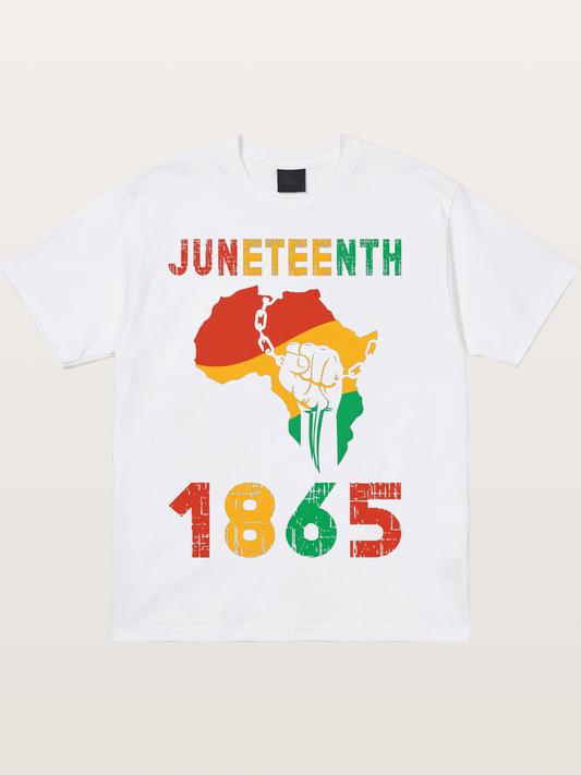 Juneteenth 1865 Africa Freedom Fist Cotton T-shirt