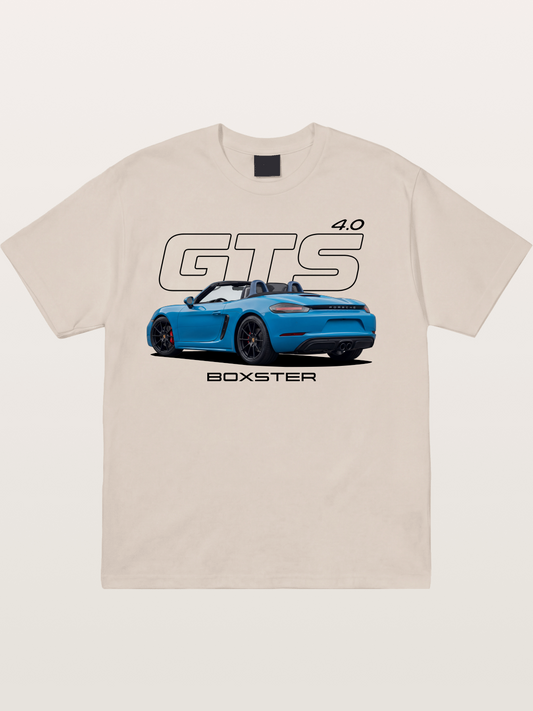 Porsche 718 Boxster GTS Print Cotton T-shirt