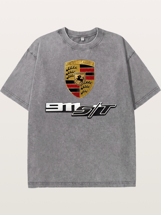 Porsche Crest With 911 ST Washed T-shirt