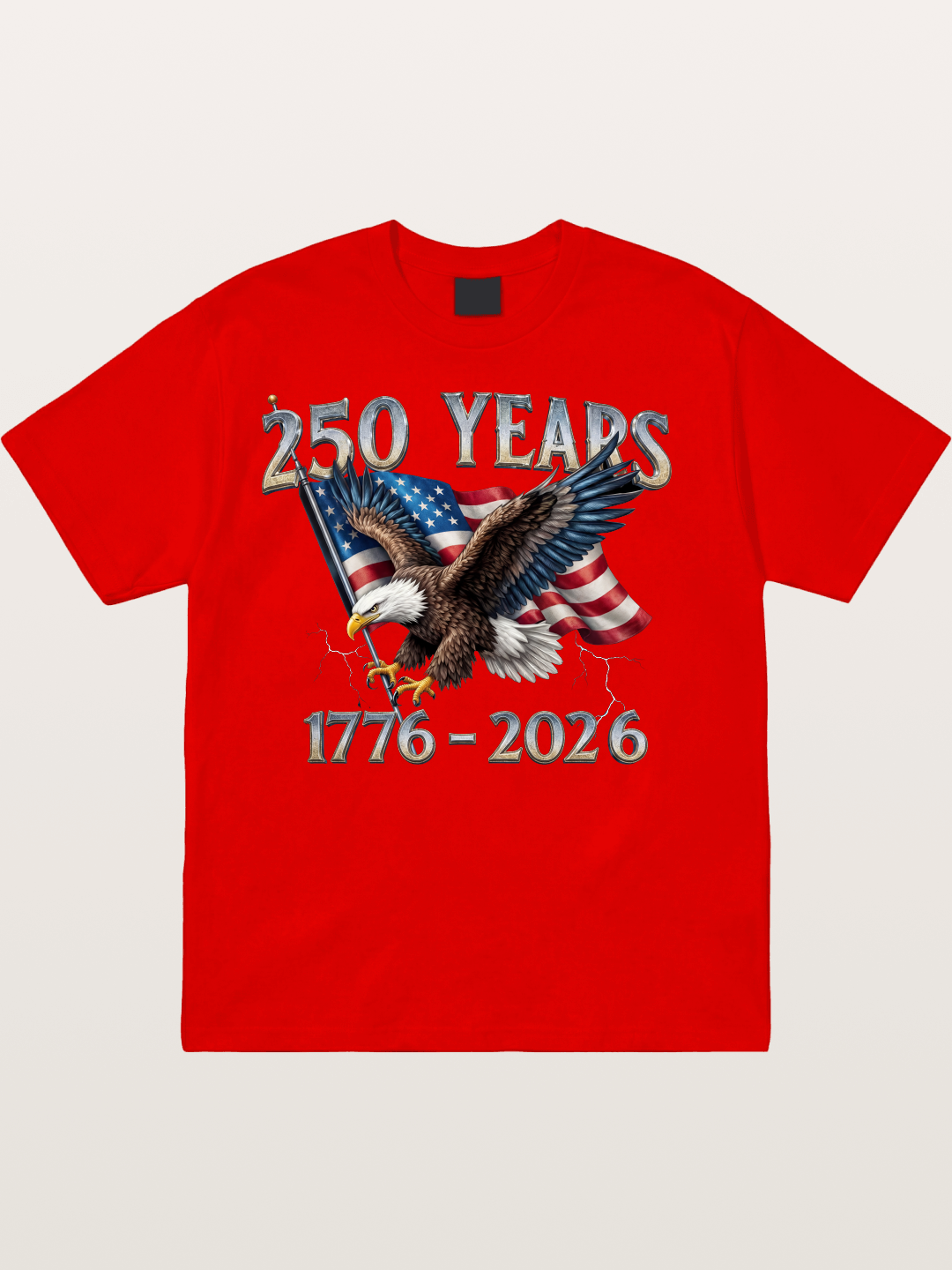 American Eagle 250th Anniversary Flag Cotton T-shirt