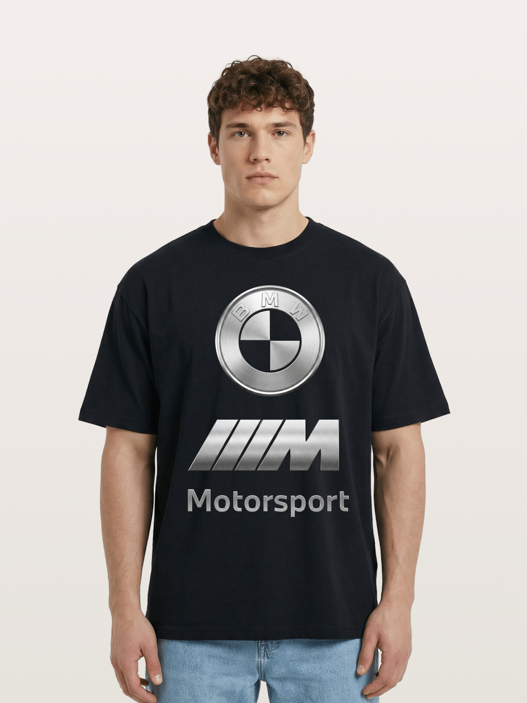 BMW Motorsport Metal Logo Art Cotton T-shirt