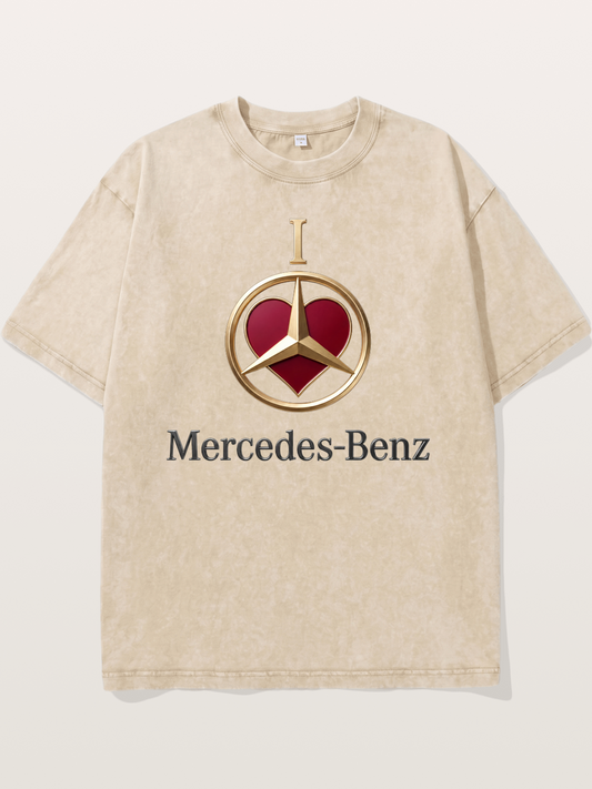 Mercedes Love Logo Art Washed T-shirt