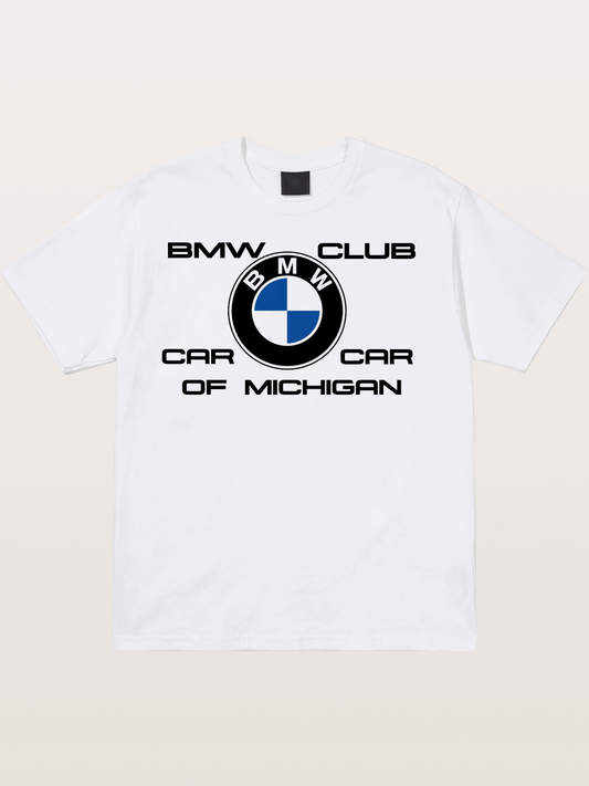 BMW Car Club Michigan Logo Cotton T-shirt