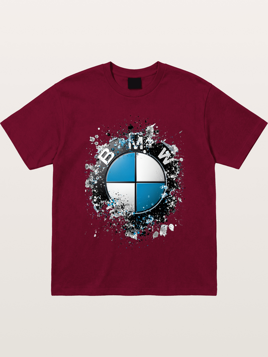 BMW Splash Paint Round Logo Gildan T-shirt