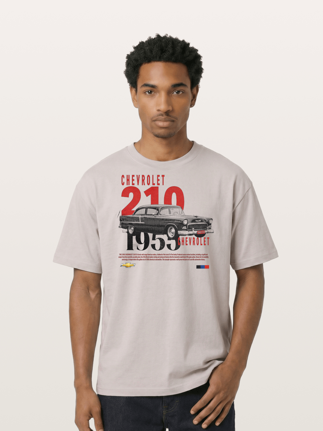 1955 Chevrolet 210 Retro Poster Cotton T-shirt