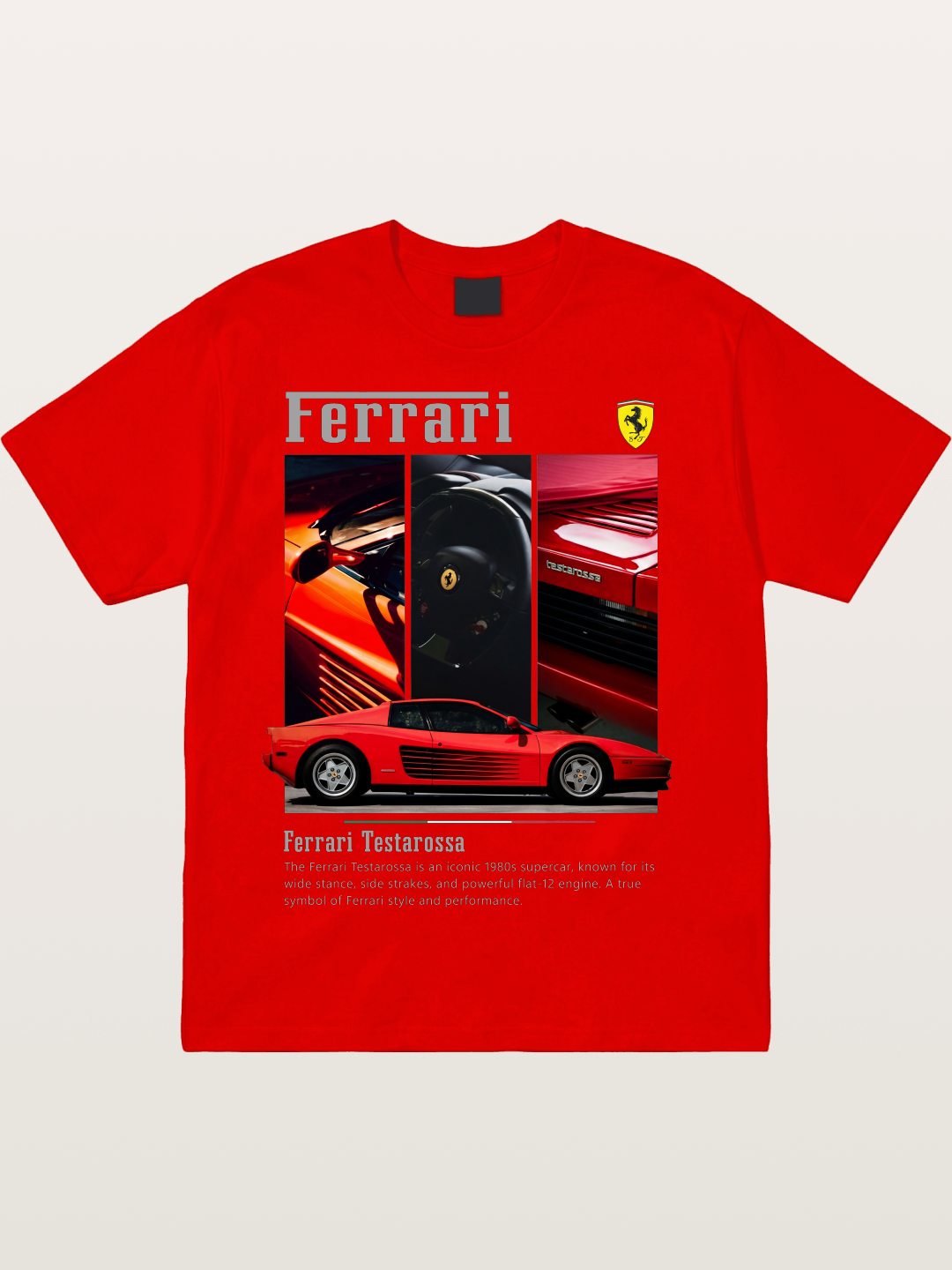 Ferrari Testarossa Classic Cotton T-shirt