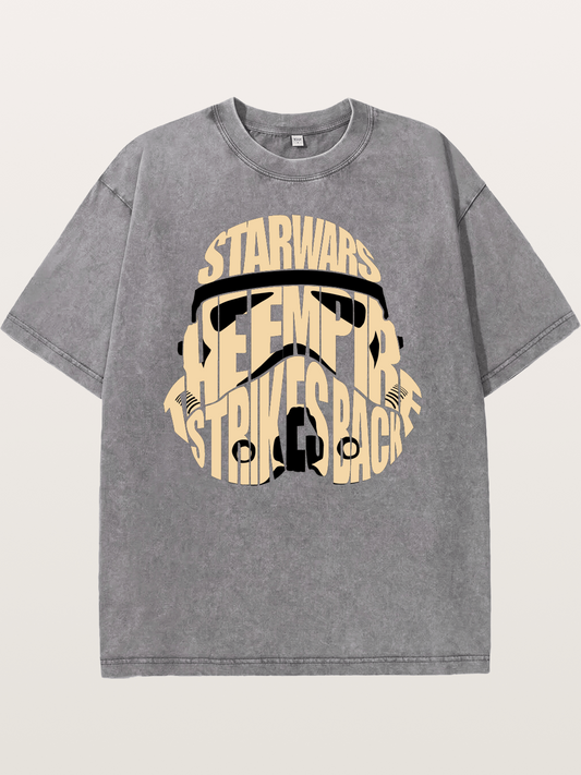 Star Wars Stormtrooper Word Art Design Washed T-shirt