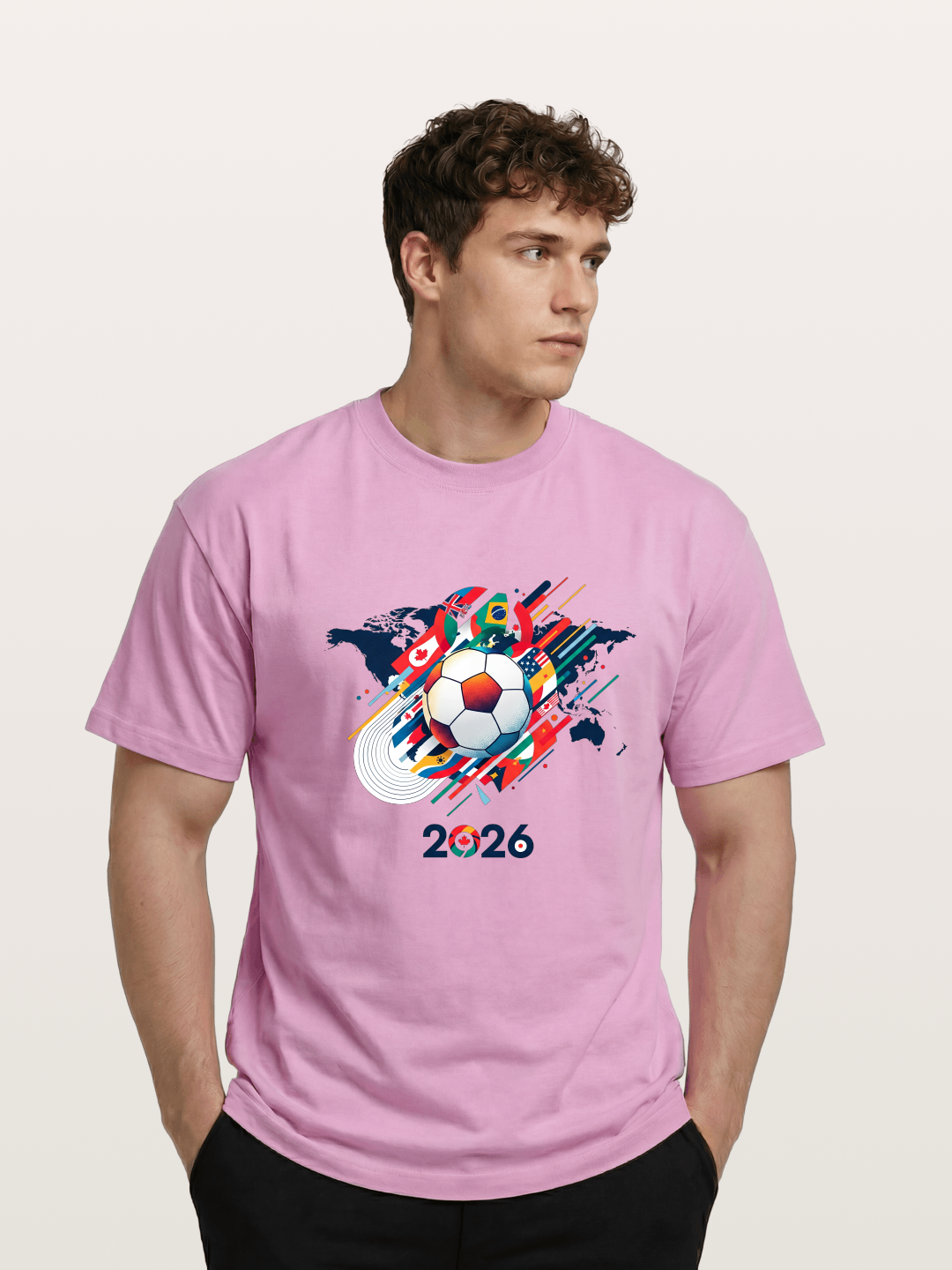World Cup 2026 Global Flags Print Gildan T-shirt