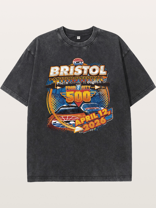 2026 Bristol Food City 500 Print Washed T-shirt