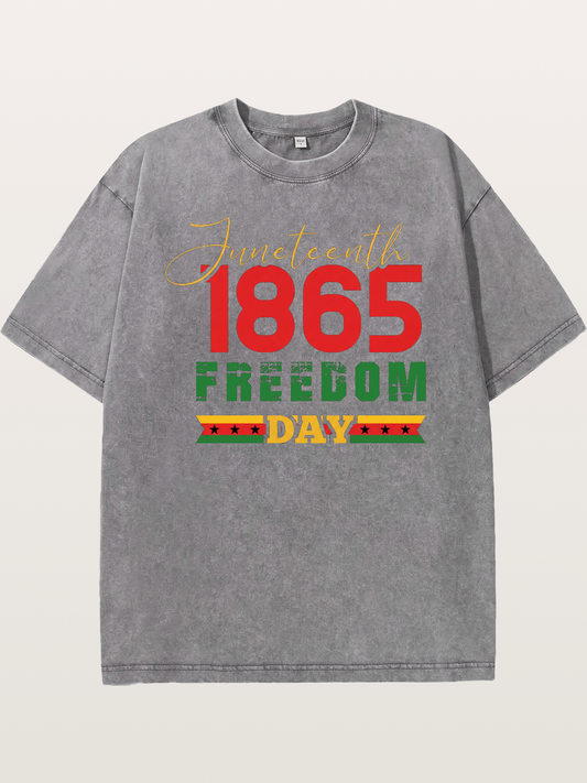 Juneteenth 1865 Freedom Day Washed T-shirt