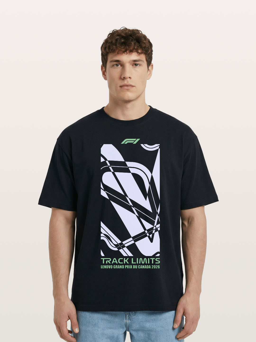F1 Canada Track Line Art Cotton T-shirt