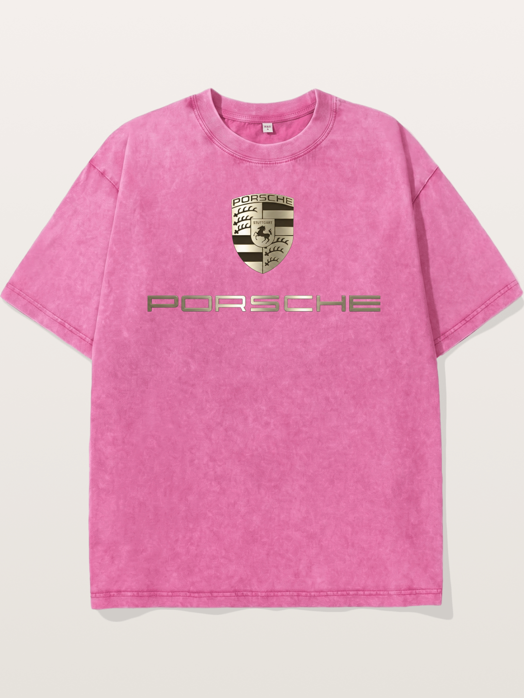 Metallic Porsche Shield Logo Washed T-shirt