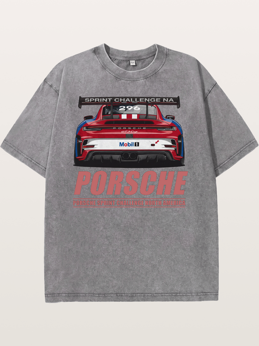 Porsche 911 Sprint Challenge Rear Washed T-shirt