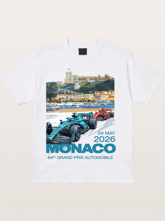 2026 Monaco Grand Prix Race Cars Scene Cotton T-shirt