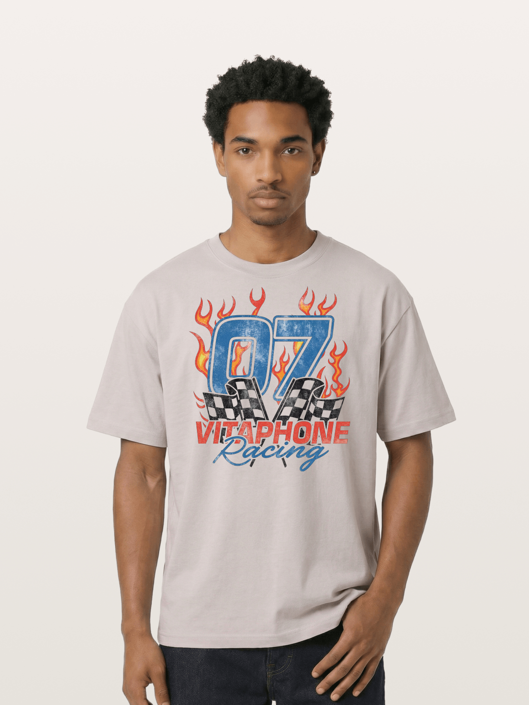07 Racing Flame Cotton T-shirt