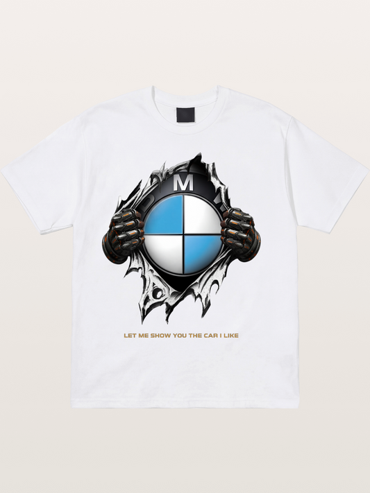 BMW Roundel Tear Through Design Cotton T-shirt