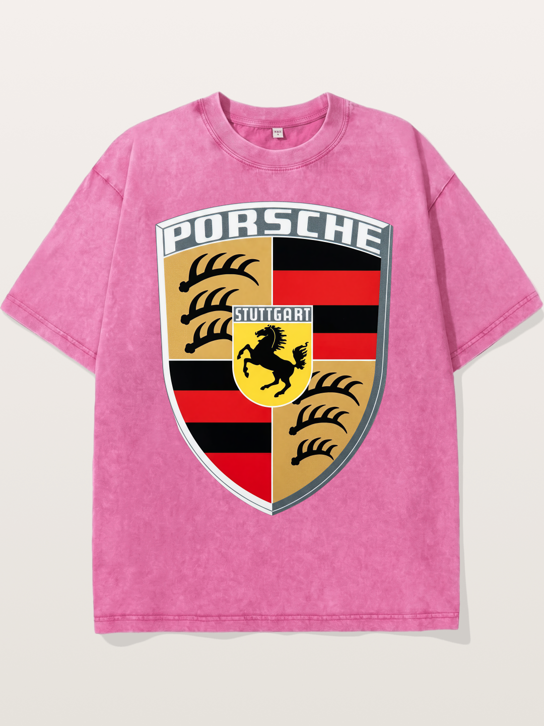 Porsche Crest Shield Design Washed T-shirt