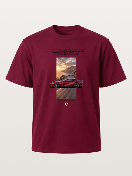 Ferrari 812 Tuscan Road Print Gildan T-shirt
