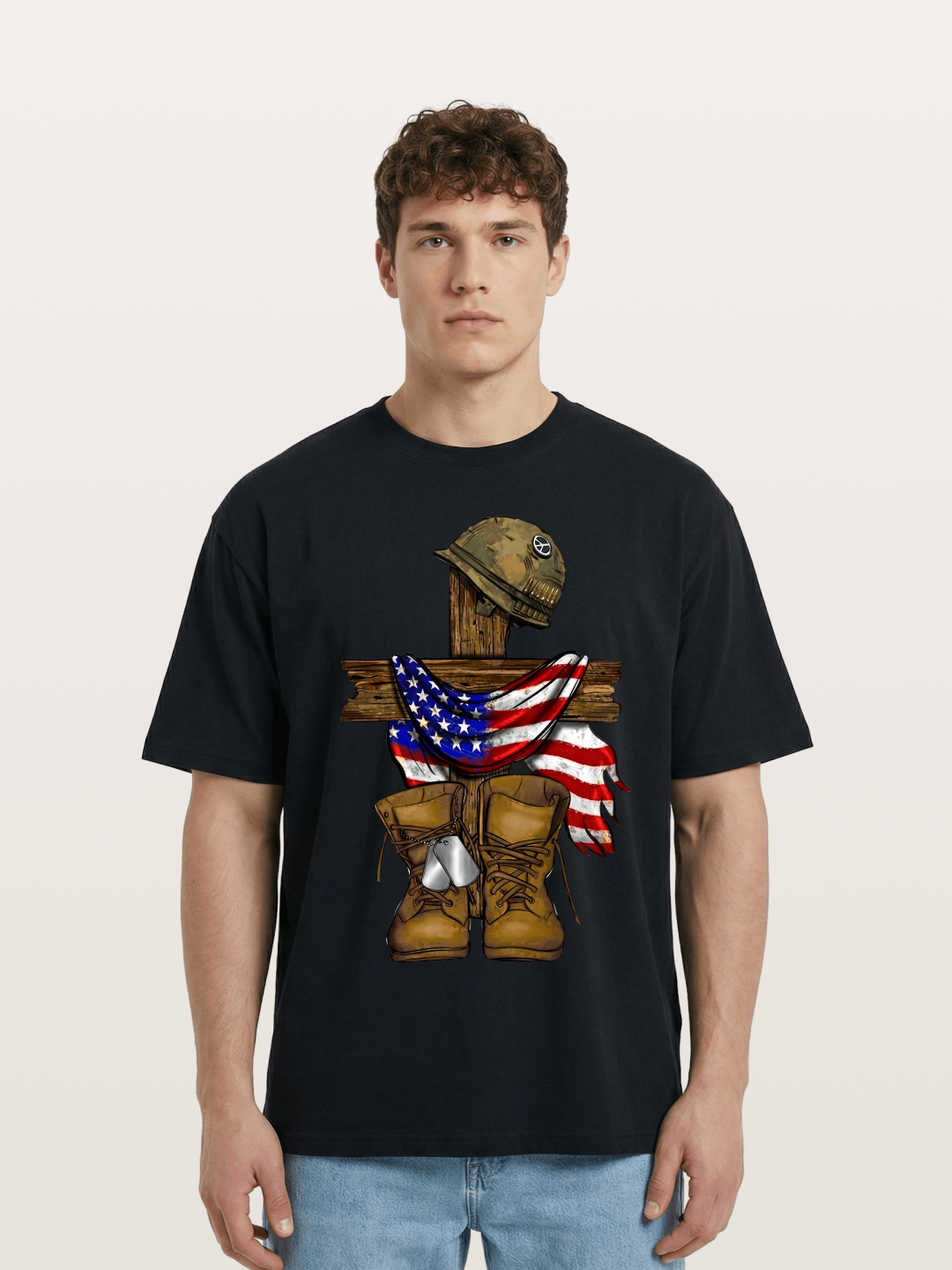 Military Cross Memorial Tribute Design Cotton T-shirt