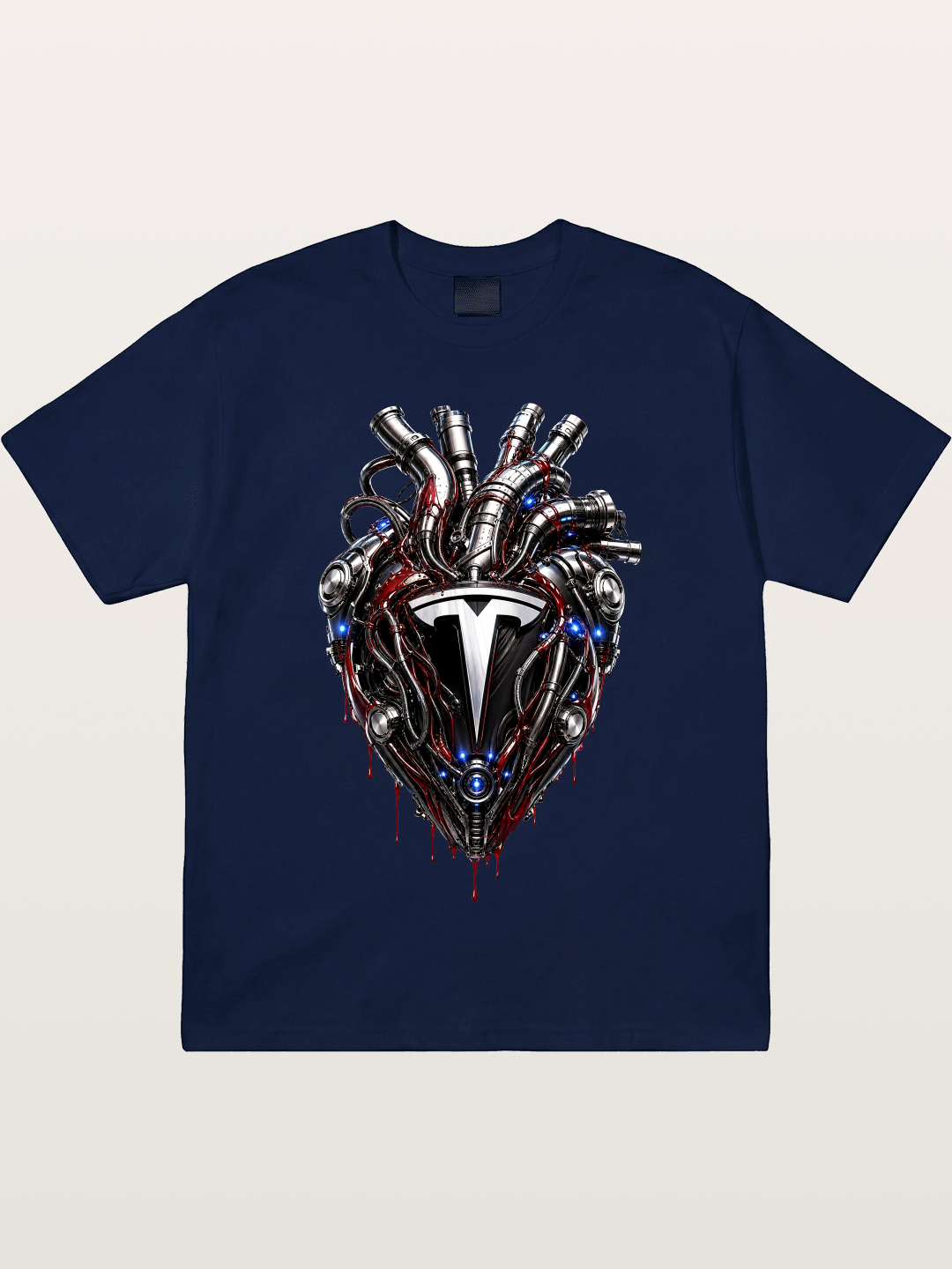 Tesla Mechanical Heart Art Gildan T-shirt