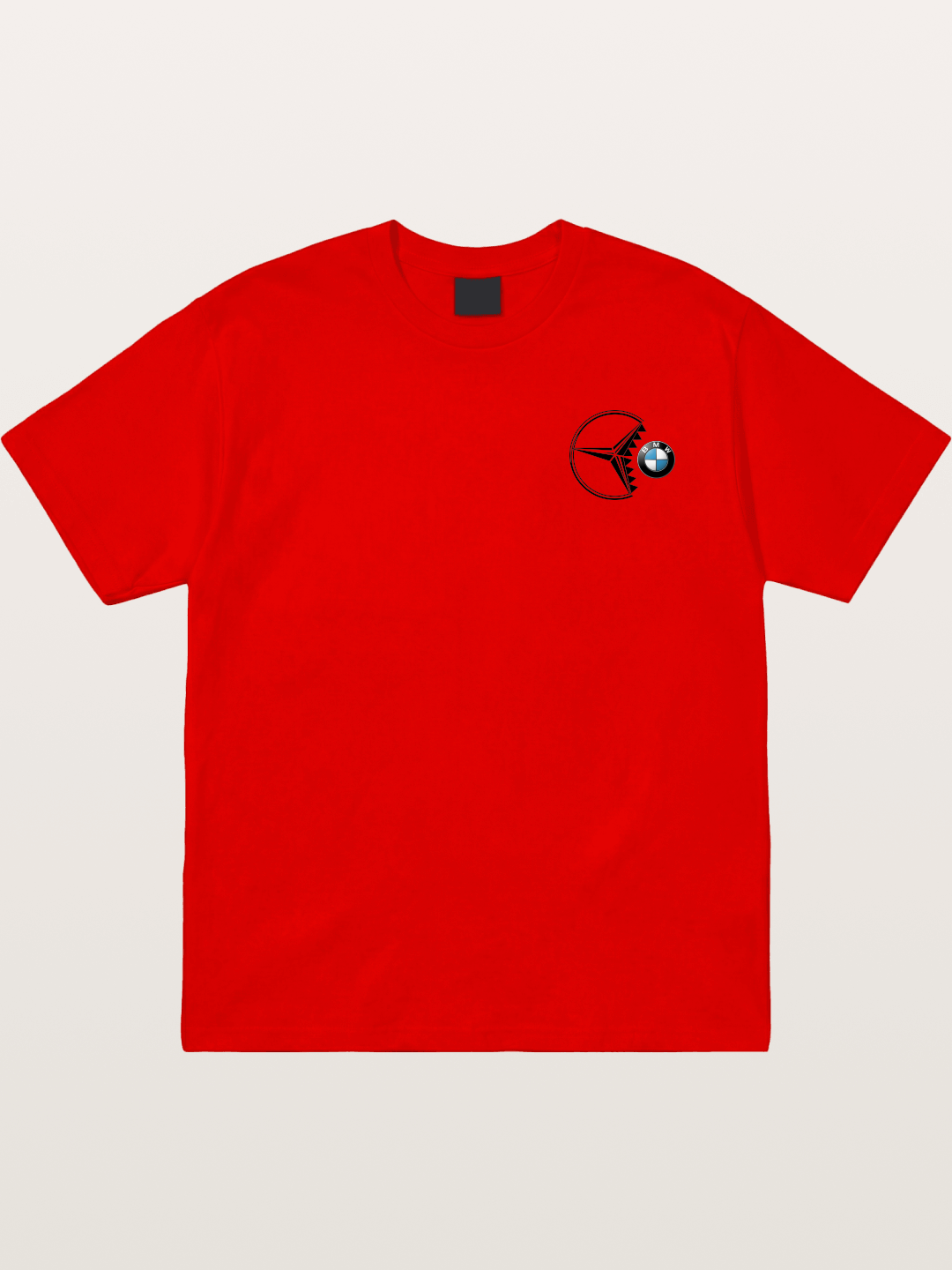 Mercedes vs BMW Logo Art Cotton T-shirt
