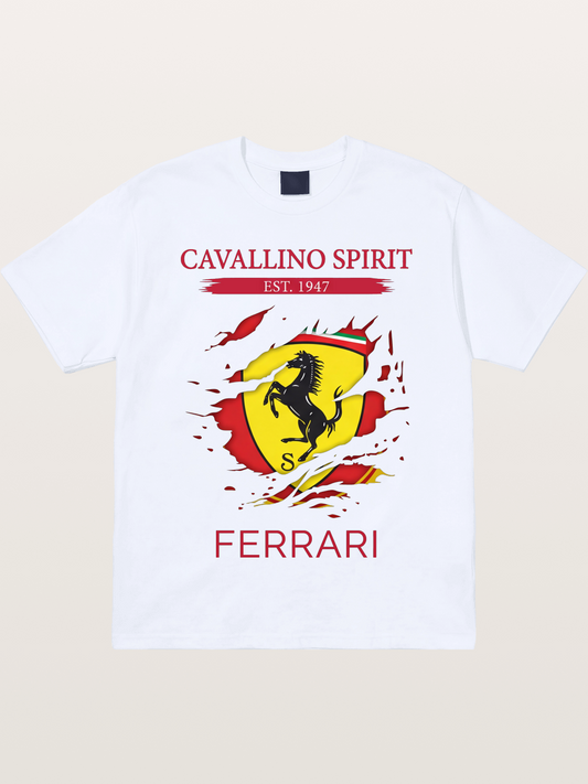 Ferrari 1947 Tear Logo Gildan T-shirt