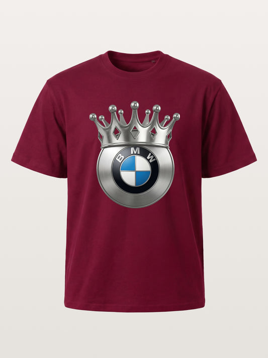 Crowned BMW Logo Metal Art Gildan T-shirt
