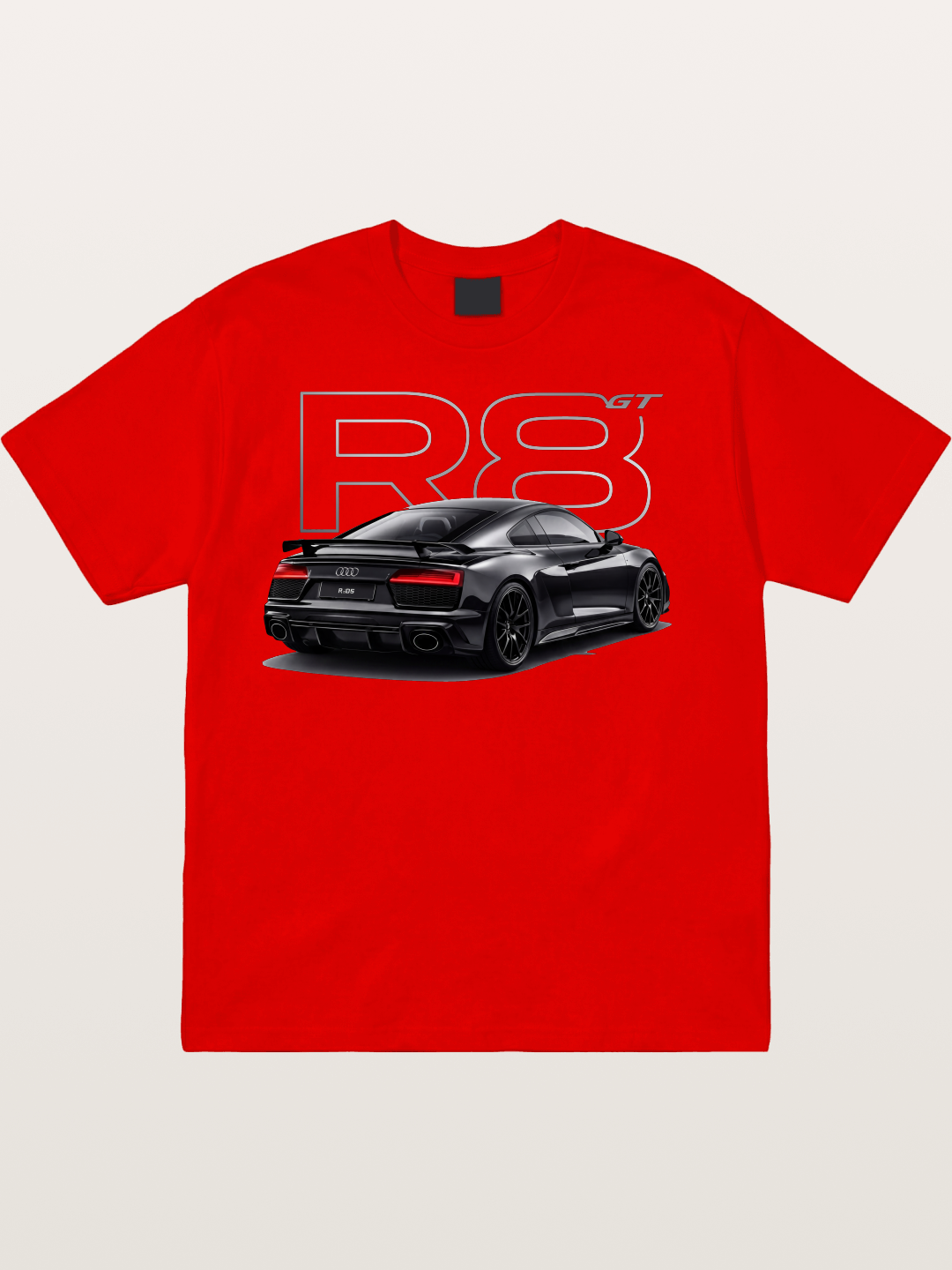 Audi R8 GT Black Rear End Cotton T-shirt