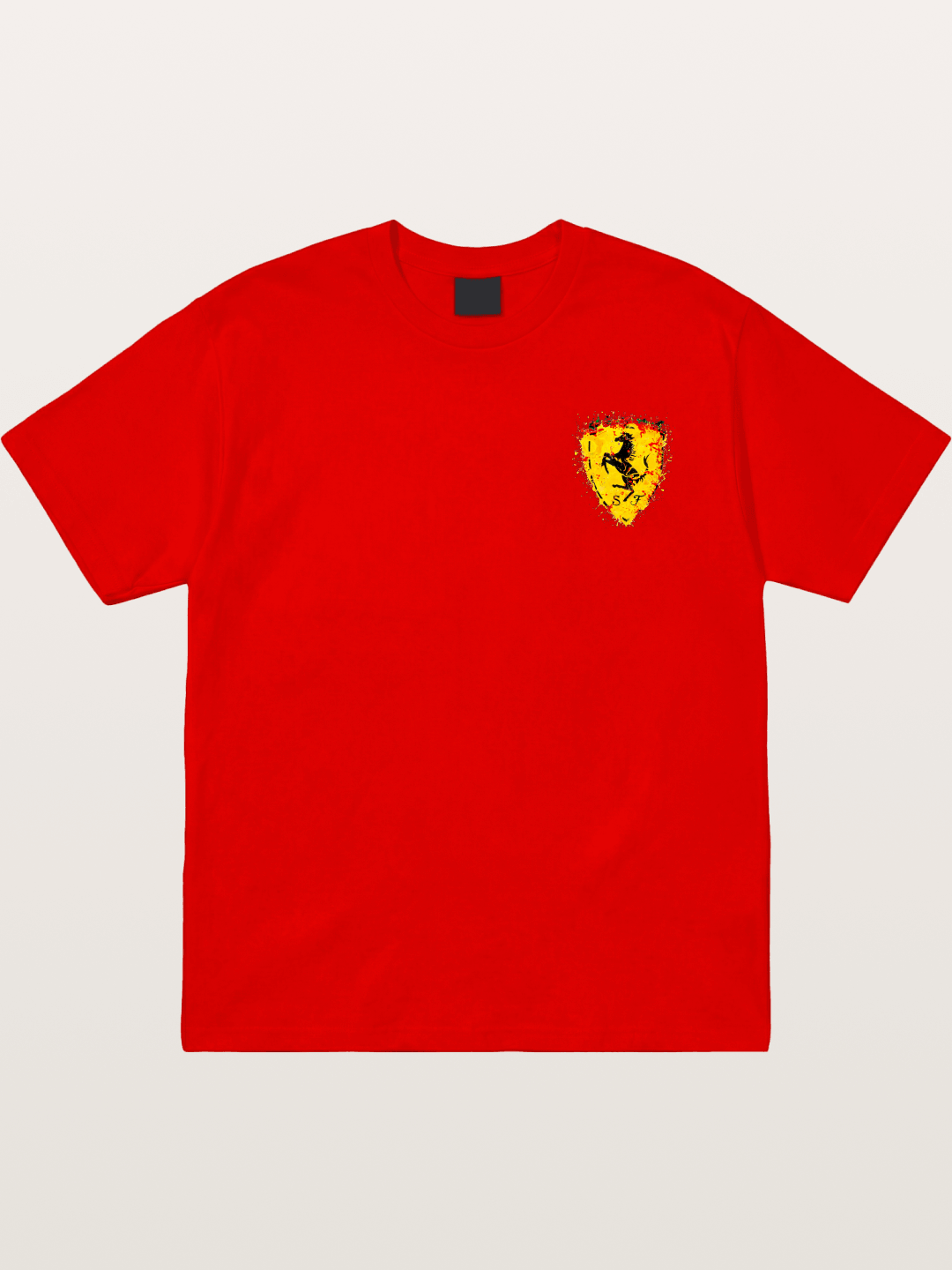 Ferrari Paint Splash Logo Cotton T-shirt