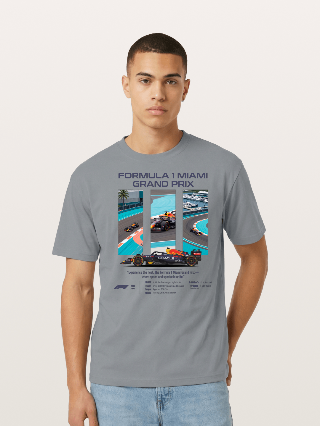 Miami Red Bull Race Art Cotton T-shirt