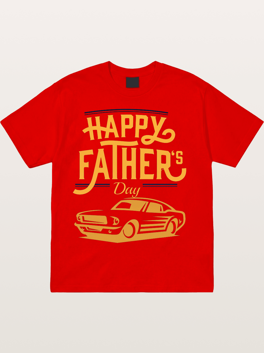 Father's Day Muscle Car Art Cotton T-shirt