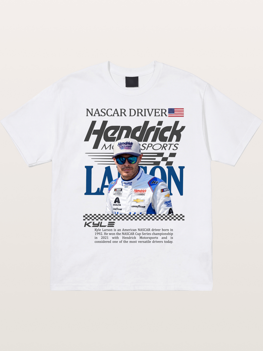 NASCAR Driver Kyle Larson Magazine Style Cotton T-shirt