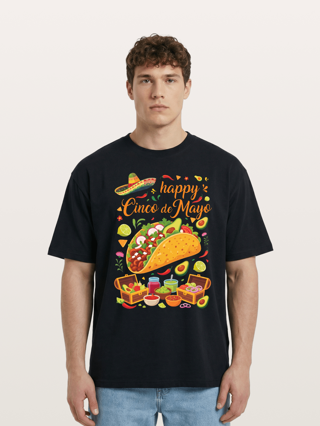 Cinco de Mayo Giant Taco Feast Cotton T-shirt