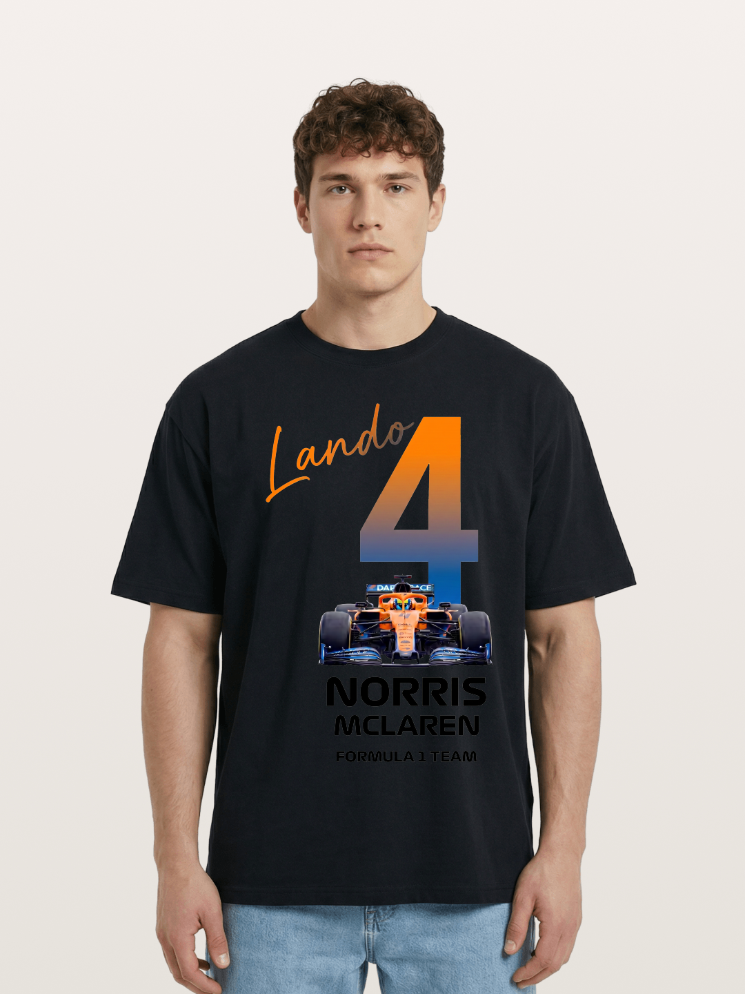 Lando Norris McLaren 4 Graphic Cotton T-shirt