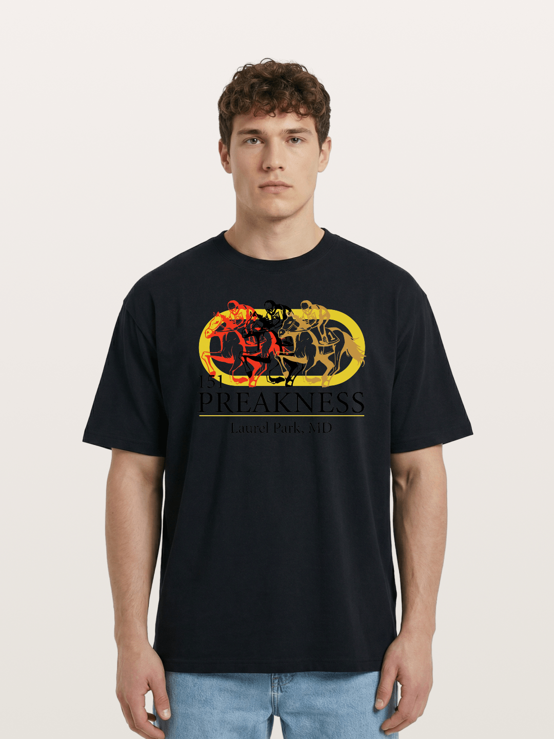 Preakness 151st Horse Racing Art Cotton T-shirt