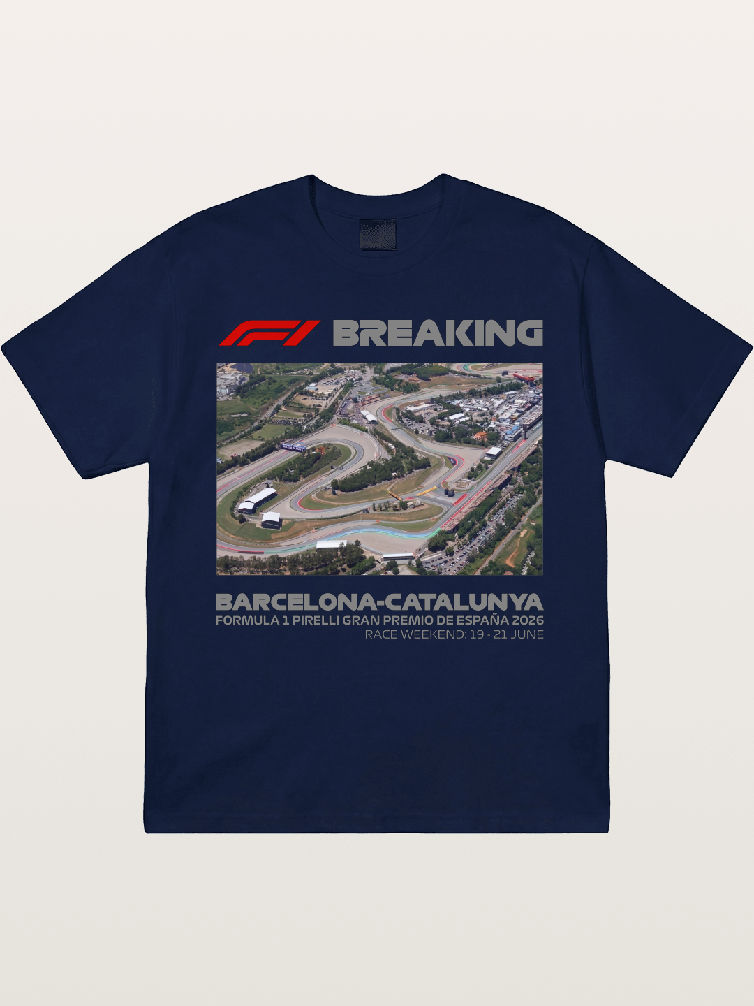 Barcelona Catalunya Track Aerial View Gildan T-shirt
