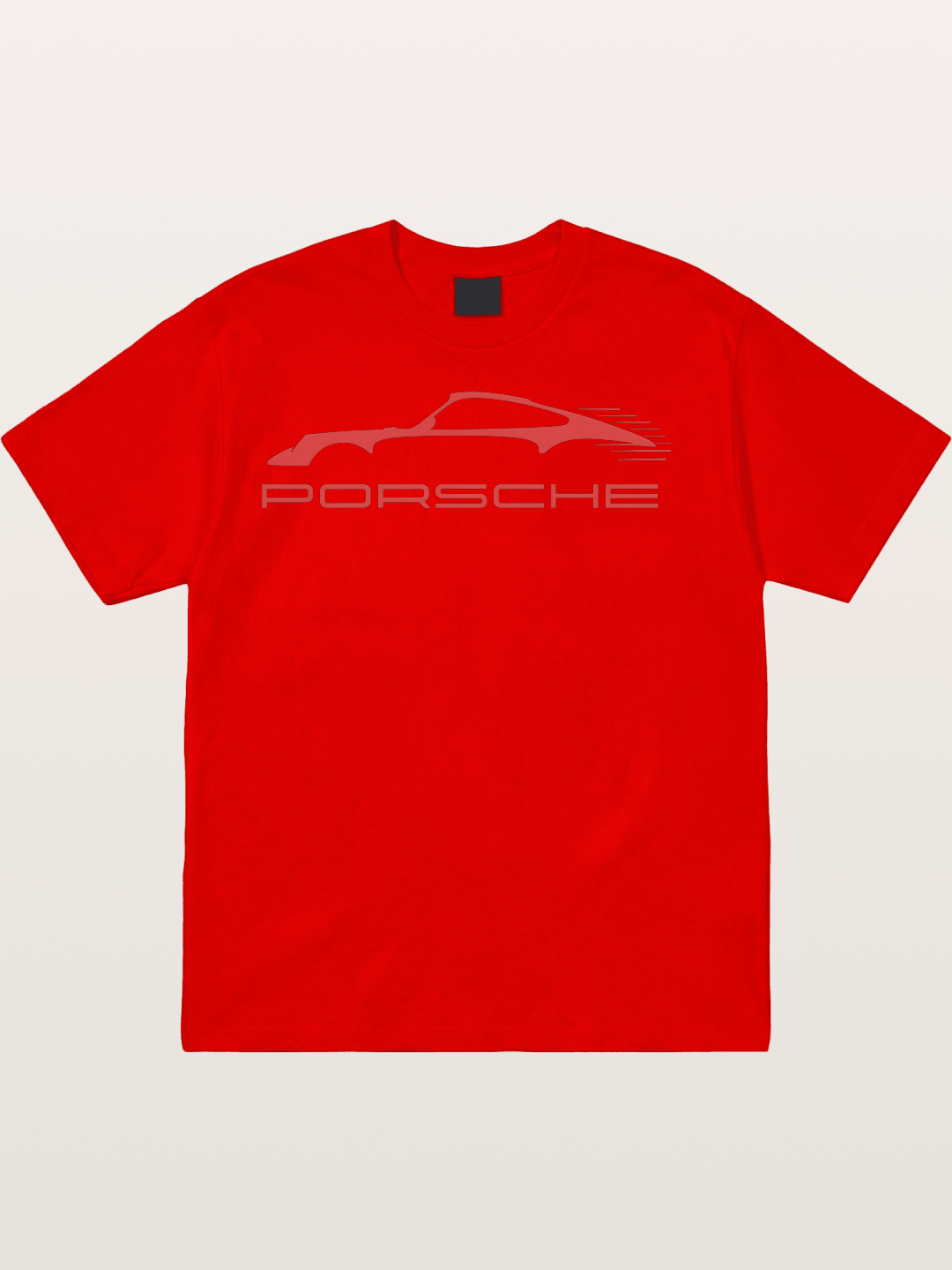 Red Porsche Silhouette Art Cotton T-shirt