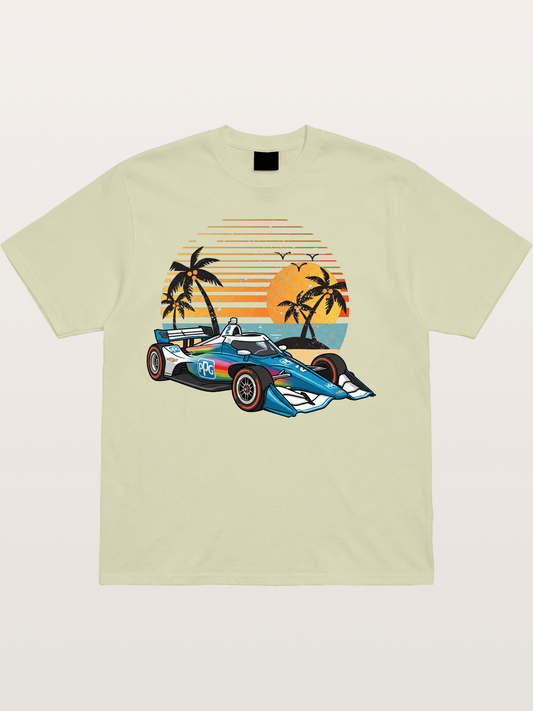 Palm Sunset Indy Car Classic Cotton T-shirt